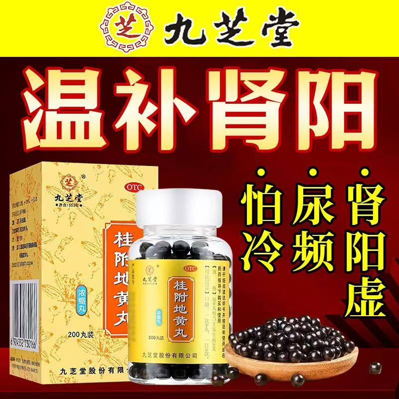 用于肾阳不足 夜尿频多 补肾阳 九芝堂桂附地黄丸200丸 腰膝冷痛