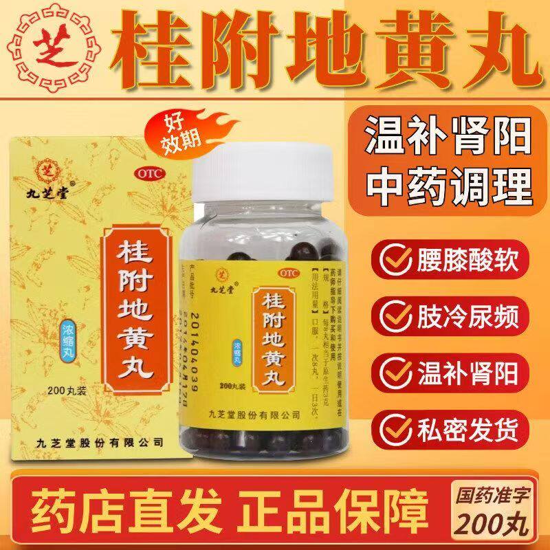 九芝堂桂附地黄丸200丸 补肾固精强肾 肢冷尿频温阳补肾 腰膝酸软