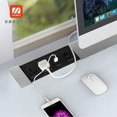 侧滑面板USB充电 多媒体排插台面隐藏式 桌面嵌入式 插座岛台滑盖式