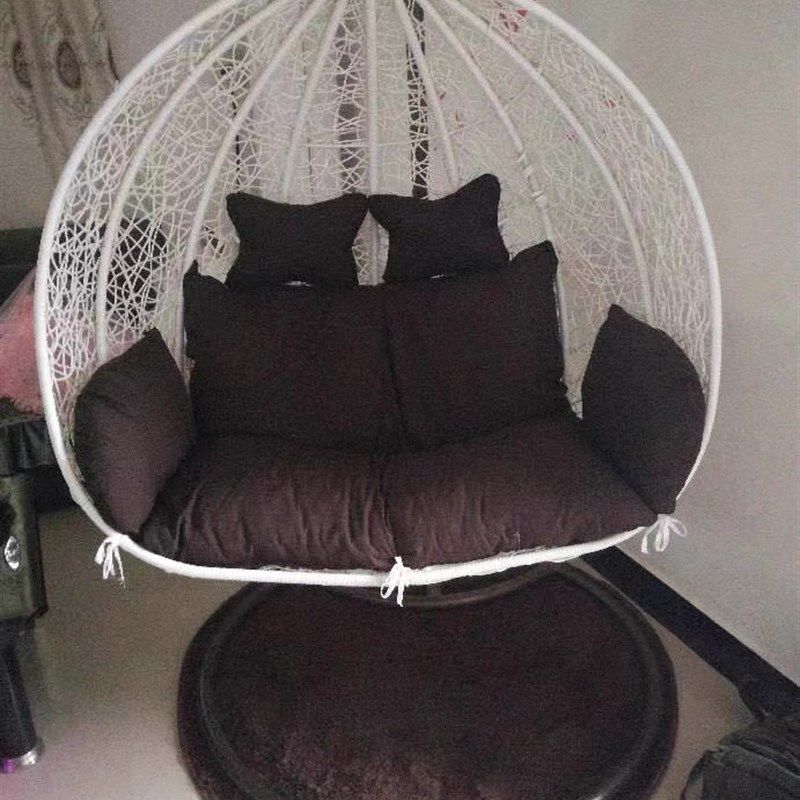 定制单人吊篮垫吊椅摇椅坐垫双人秋千藤椅棉垫靠垫加厚可拆洗包邮