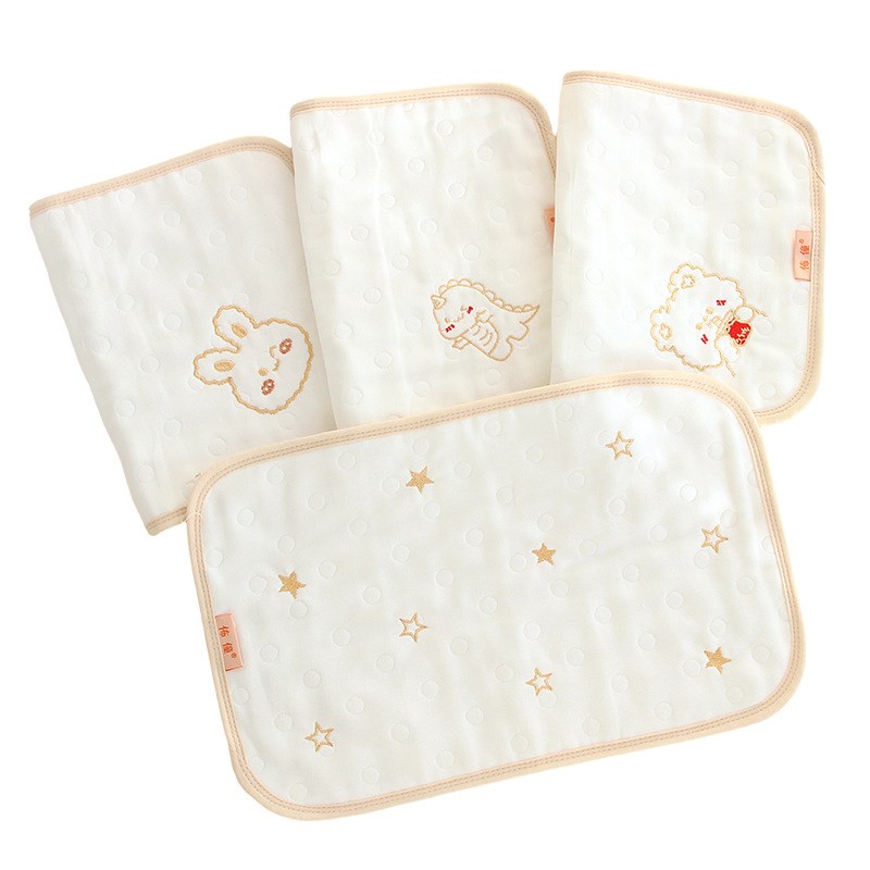 12层纱布云片枕新生儿枕头纯棉四季婴儿低平枕初生宝宝防吐奶枕垫