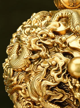 九转乾坤龙鼎摆件招财客厅酒柜办公室桌面大气装饰品公司开业礼物