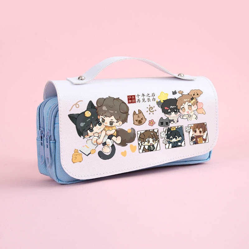盗墓笔记周边笔袋吴邪张起灵文具盒小学生卡通便携大容量铅笔盒