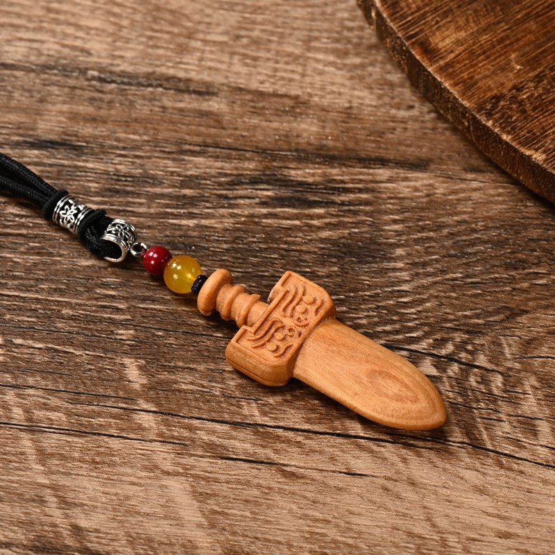 桃木剑桃木挂件平安桃木剑桃木车挂随身携带钥匙扣桃木吊坠