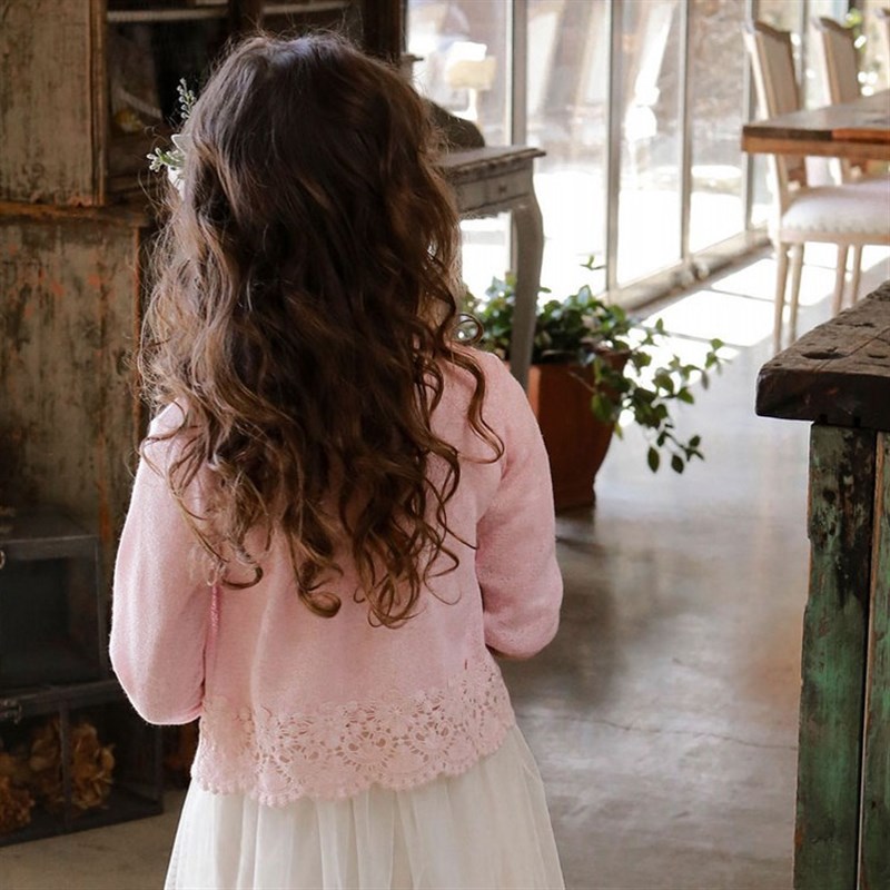 2021夏款女童蕾丝薄款空调开衫 儿童公主配裙子披肩 夏季洋气外搭