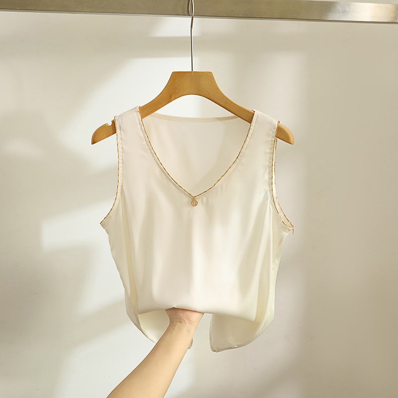 吊带背心女2023年夏季新款无袖简约百搭修身显瘦外穿内搭打底上衣