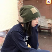 复古乞丐风针织帽子假发套 时尚 帽子假发一体女齐肩短发秋冬季 新款