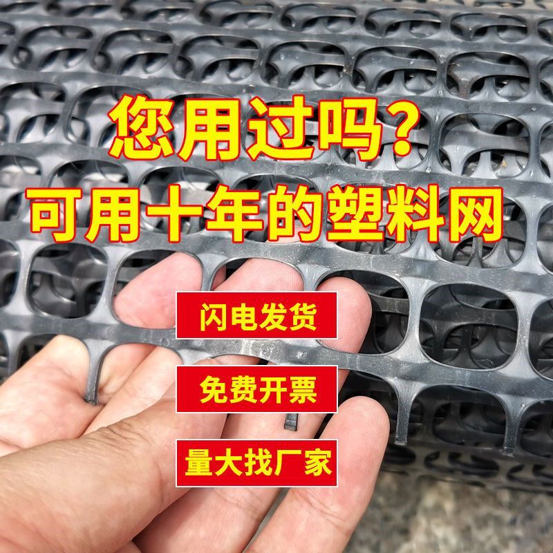 加厚塑料养殖网养k鸡土工格栅拦鸡网围网护栏网菜园果园围山玉米