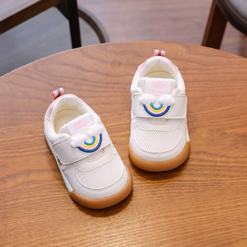 春秋款男女宝宝学k步鞋网面透气婴儿鞋1-3岁2软底童鞋子防滑机能
