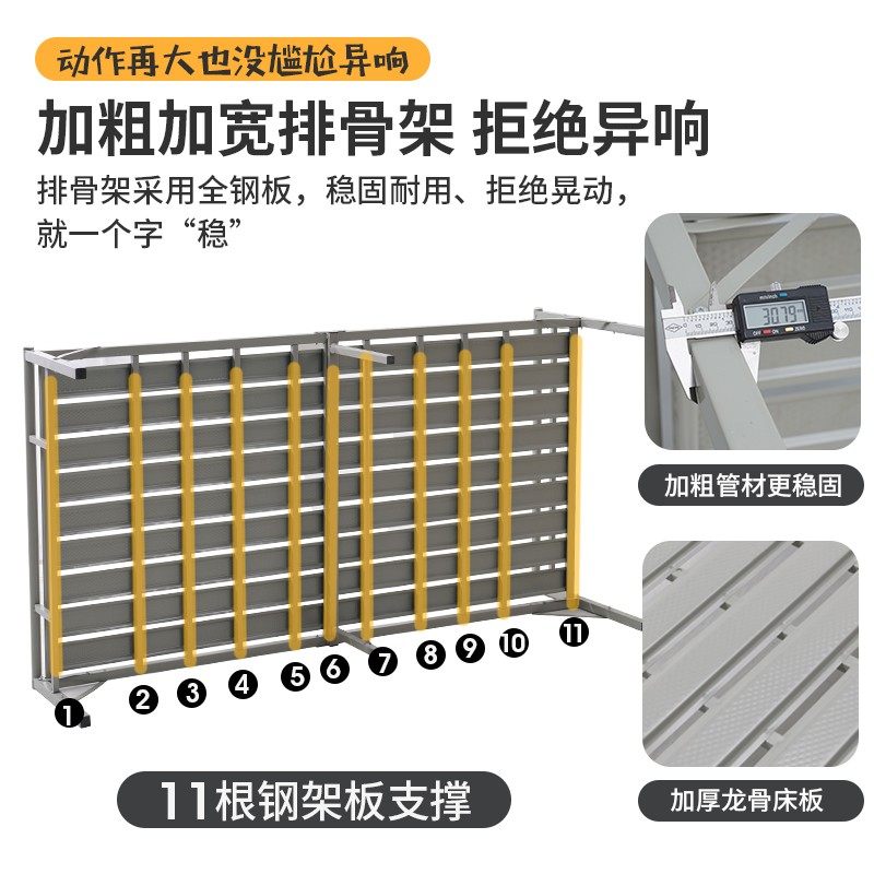 折叠床钢丝床单人家用加厚铁床双人简易床午休陪护U床可折叠铁架