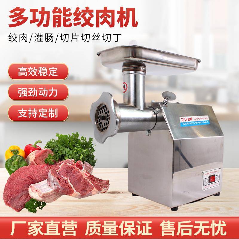 DILI22型不锈钢电动台式绞肉机碎肉机绞鸡架鱼肉灌腊肠辣椒肉馅机