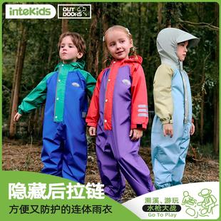 儿童雨衣幼儿园专用男孩女孩户外连体雨衣新款 套装 防水全身一体式