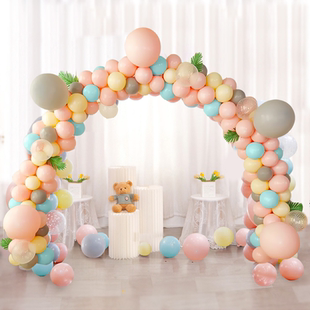 马卡龙气球拱门开业全套支架婚庆装饰结婚生日店庆活动场景布置