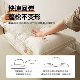 低男学生宿舍酒店 全棉枕头枕芯护颈椎助睡眠成人家用一对套装