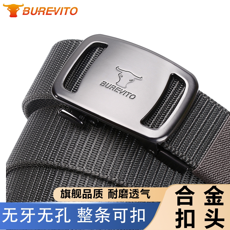 帆布带加厚耐磨腰带自动扣图片