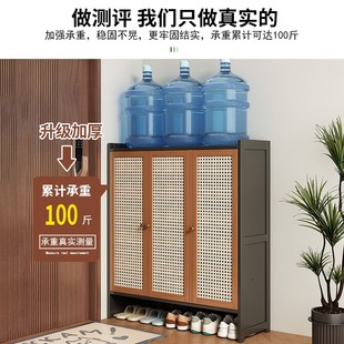 鞋 柜收纳神器省空间 架子家用室内好看多层2025新款 带门防尘楠竹鞋