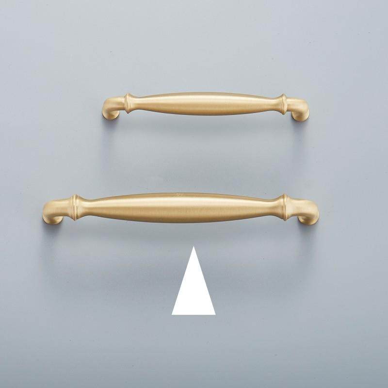 道鲁新款海伦端庄实心黄铜新古典田园简欧金色抽屉衣柜门拉手铜