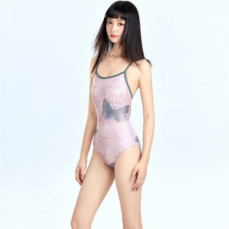 竞速泳衣女2025新款游泳馆泡温泉高级K感游泳衣成人绝美带胸垫