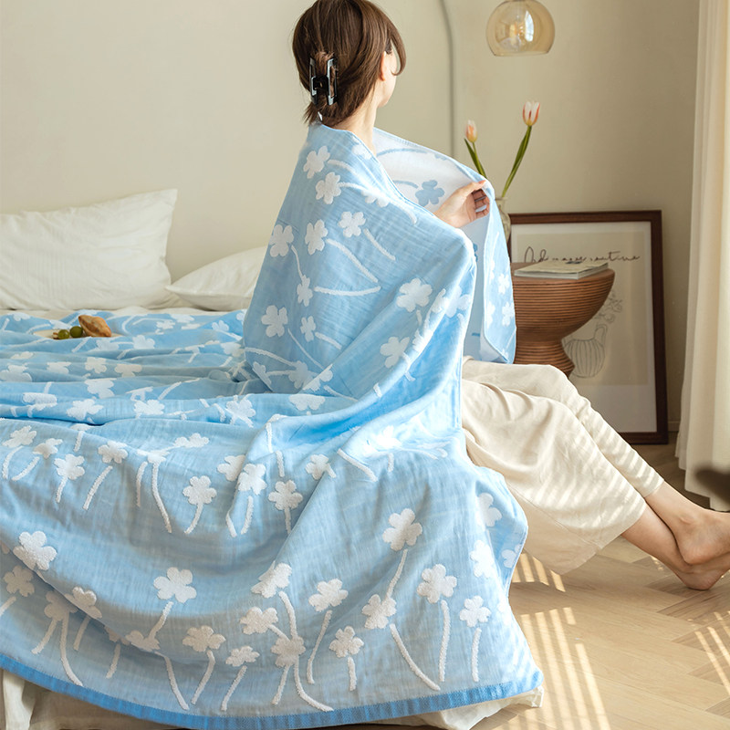 老式加厚毛巾被纱布毛圈t毛巾毯单双人全棉儿童空调毯夏凉被子