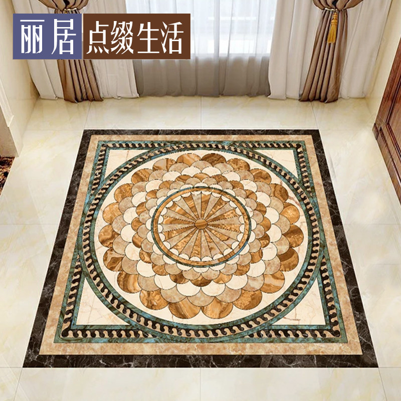 瓷砖防水贴纸地面翻新茶几客厅地砖花纹装K饰走廊厨房客厅防滑地