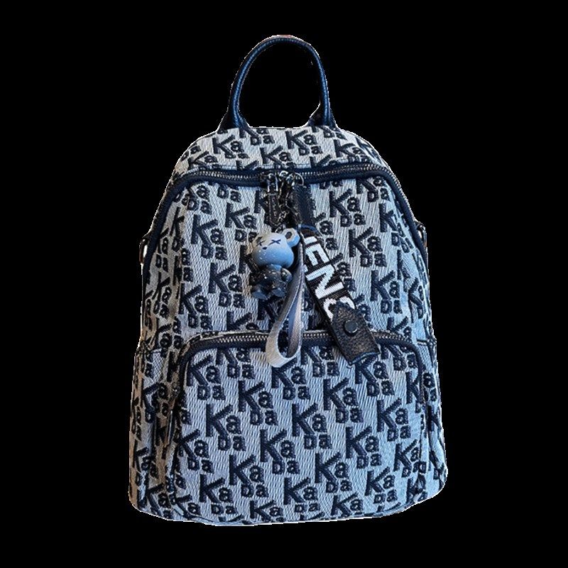 高级感出游双肩包女2024新款小众时G尚风旅行背包字母休闲通勤书