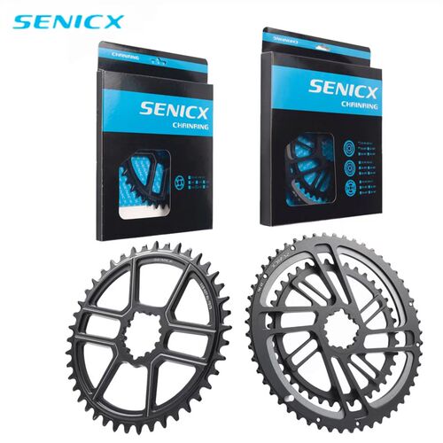 SENICX驭勇公路车牙盘片速联三w钉直装正负齿双盘单盘42T44T34-50