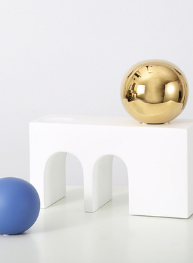 几何形拱门艺术摆件展厅样板间装饰G酒店前台书架摆设家居工艺品