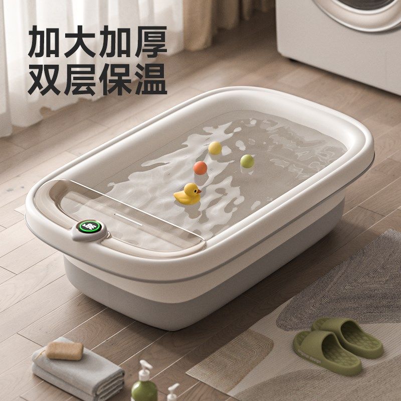 大号婴儿洗澡盆宝宝浴q盆儿童大号洗澡桶新生幼儿非折叠可坐沐浴