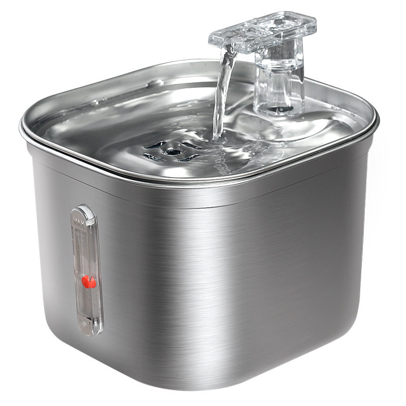 猫咪饮水机不锈钢自动循环流动水狗狗喂水器P恒温加热宠物喂水器