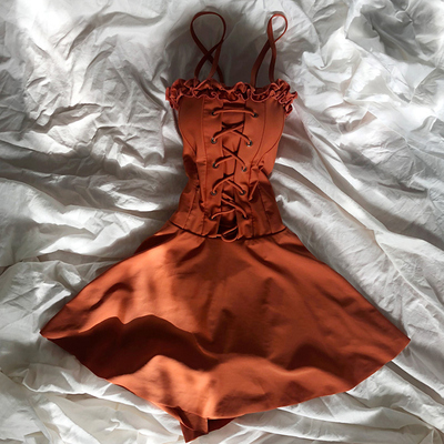 2021a新款泳衣女夏裙式连体平角钢托小胸聚拢保守显瘦学生遮肚泳