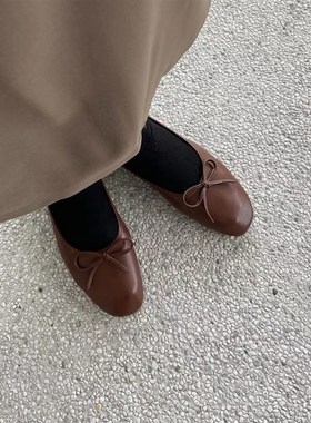 平底豆豆黑色单鞋女鞋子20v21年新款软底一脚蹬豹纹小众设计春秋