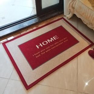 轻奢家用入户地毯布艺红色卧室门垫进门地垫客厅防滑耐脏蹭灰脚垫
