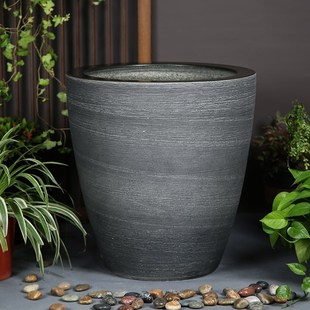 落地字画卷缸加高大型古法养鱼缸插花园艺阳台碗S莲缸庭院老式水