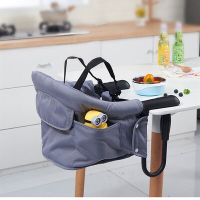 儿童吃饭餐椅便携式婴儿餐桌椅 宝宝桌边餐椅 P桌边椅折叠椅可携