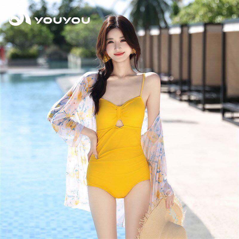 泳衣女2025新款爆款网红风高级感遮肚显瘦M海边温泉度假披肩游泳