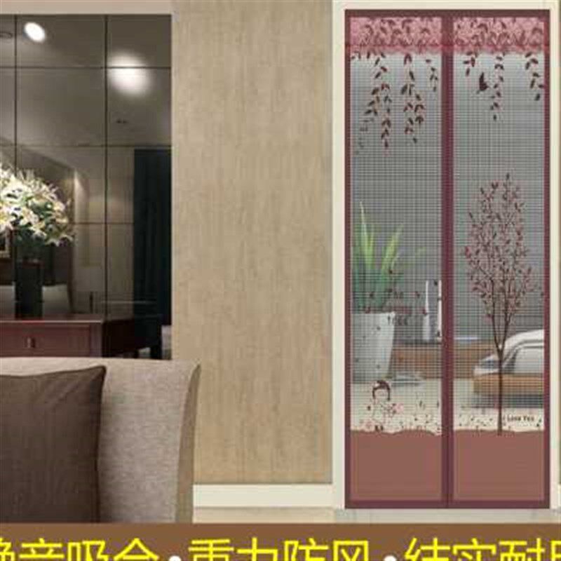 防蚊门帘大门房门蚊帐子免打孔y自吸磁性高档磁吸夏季纱窗纱网家