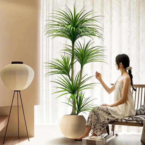 龙血树仿真绿植龙须树龙铁树客厅装饰室K内大型假植物盆栽落地摆