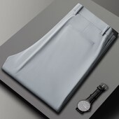 锦氨休闲男裤 561 休闲X西裤 牛奶丝四面高弹中年爸爸裤 宽松直筒夏款