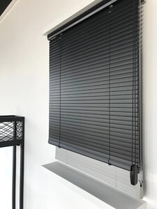 曼田铝百叶窗帘 磨砂防水免打C孔百叶窗 拉珠式外装百叶窗帘