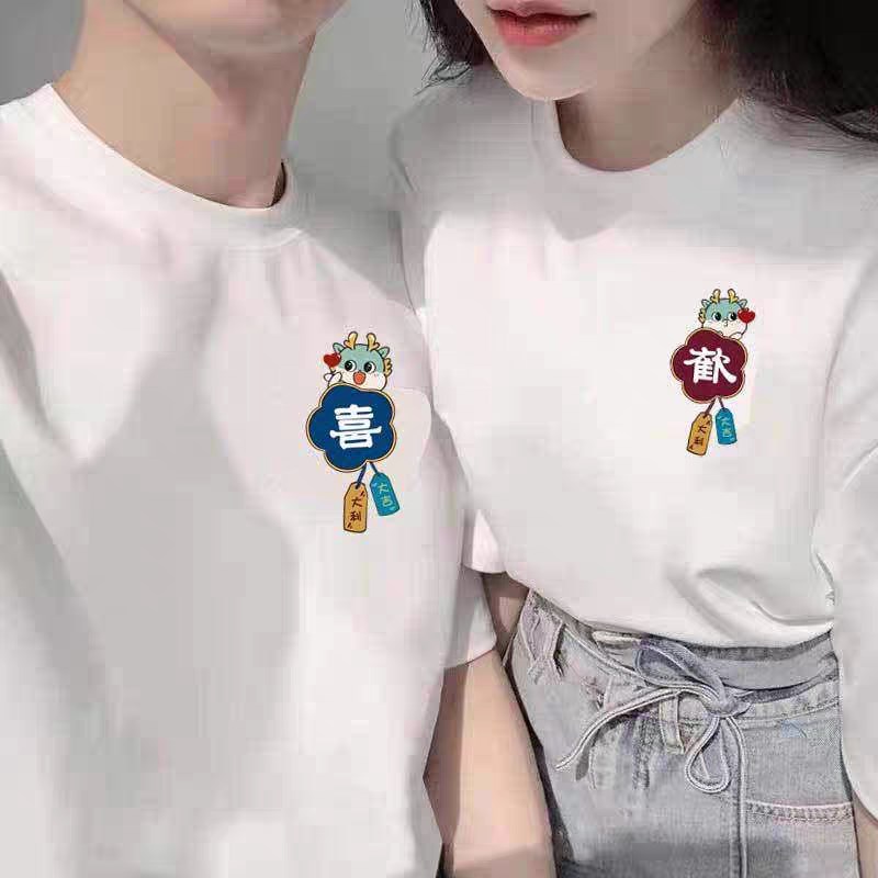 不一样情侣装夏装t恤202s5半袖潮流disoo网红高级感印花特别的套