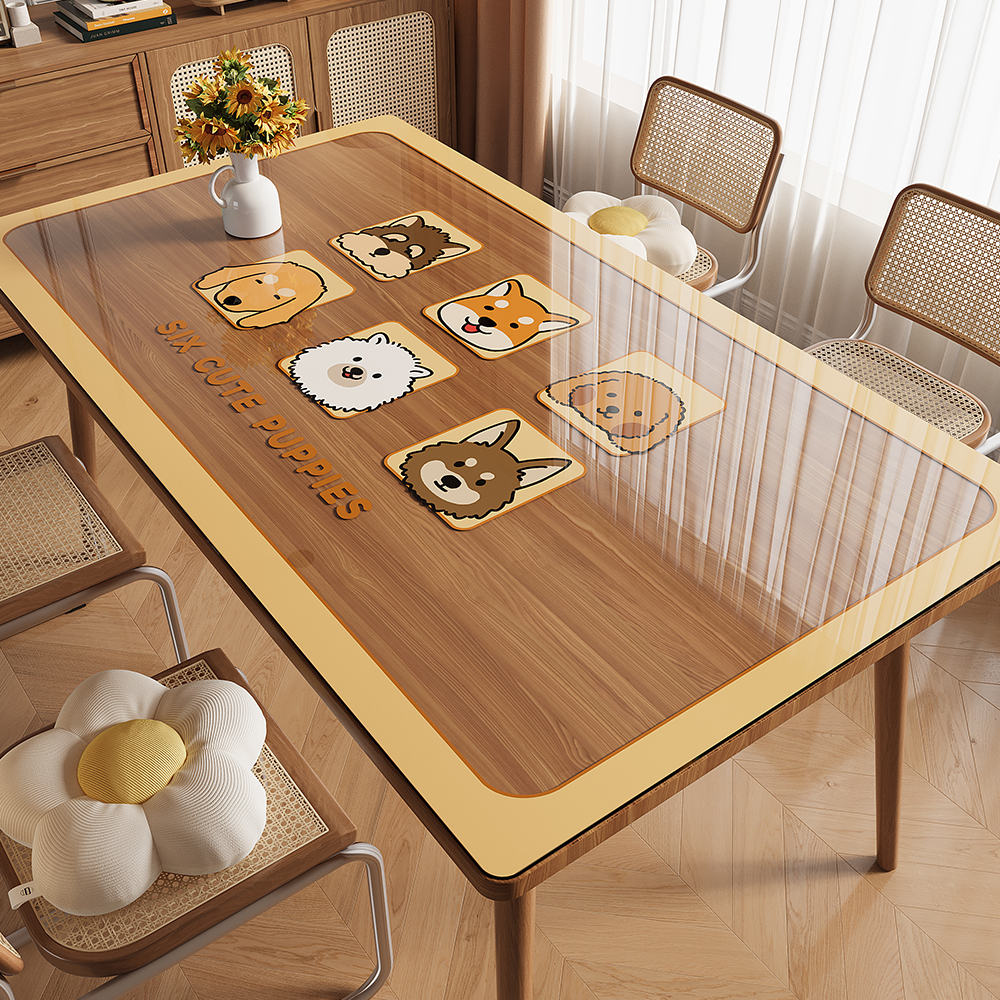 透明PVC软玻璃桌垫防水防油防烫免洗桌布轻奢高级感家用茶几桌垫