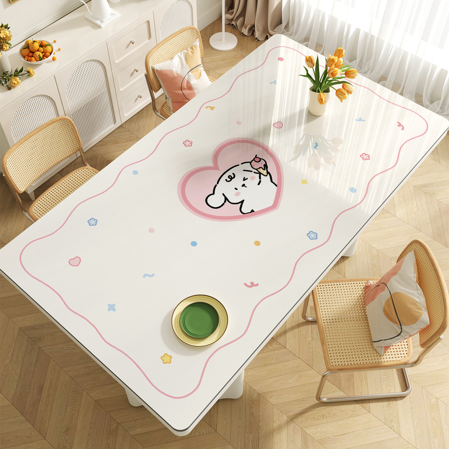 多巴胺卡通桌布餐桌垫防水防油免洗茶几防烫pvc软玻璃桌面保护垫,居家布艺,桌布,淘宝优惠券,粉丝福利购,淘宝优惠卷