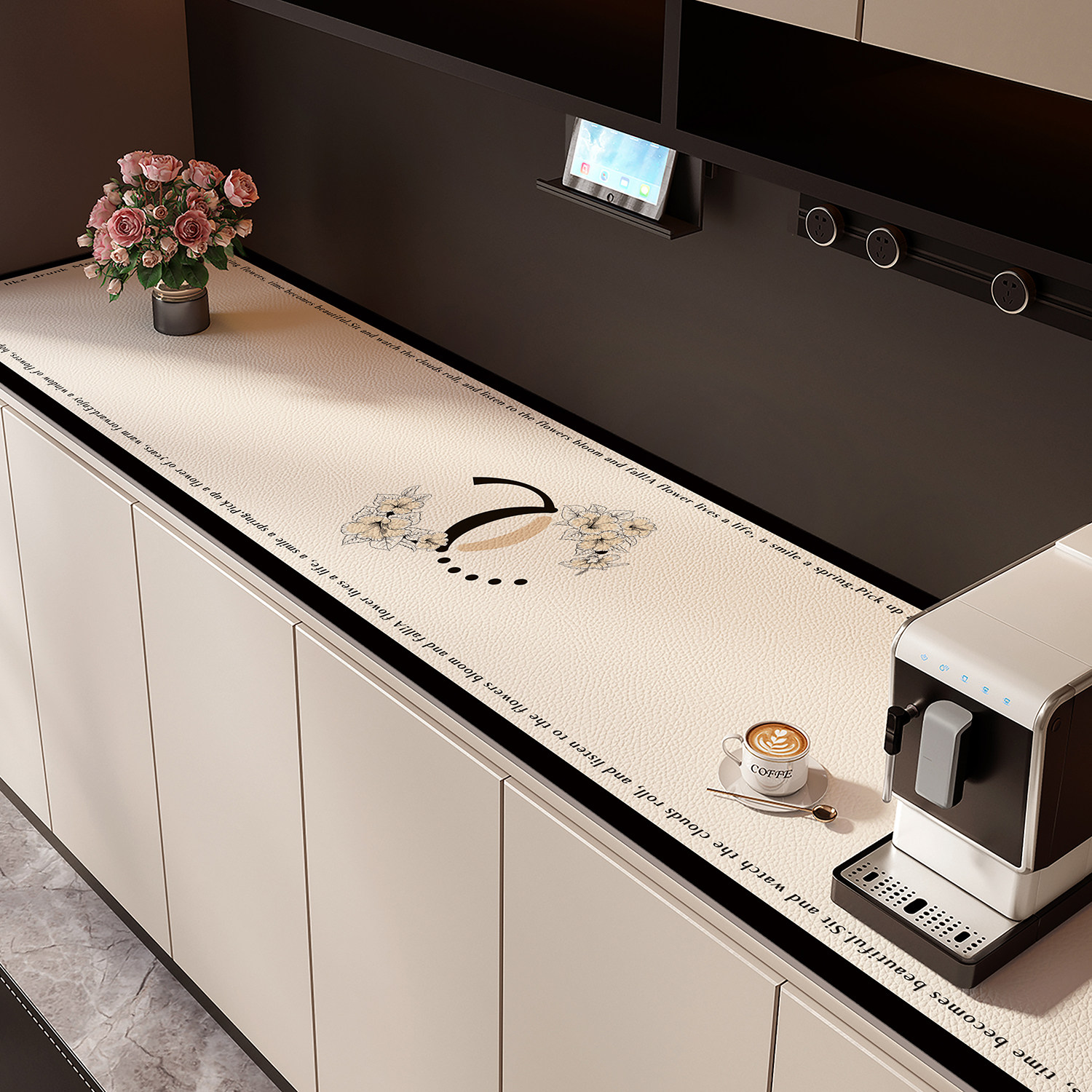 轻奢高级感鞋柜桌垫玄关餐边柜台面保护垫免洗桌布电视柜桌面垫子,居家布艺,桌布,淘宝优惠券,粉丝福利购,淘宝优惠卷