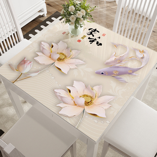 正方形桌布餐桌垫免洗防水防油防烫茶几垫pvc软玻璃四方桌麻将桌