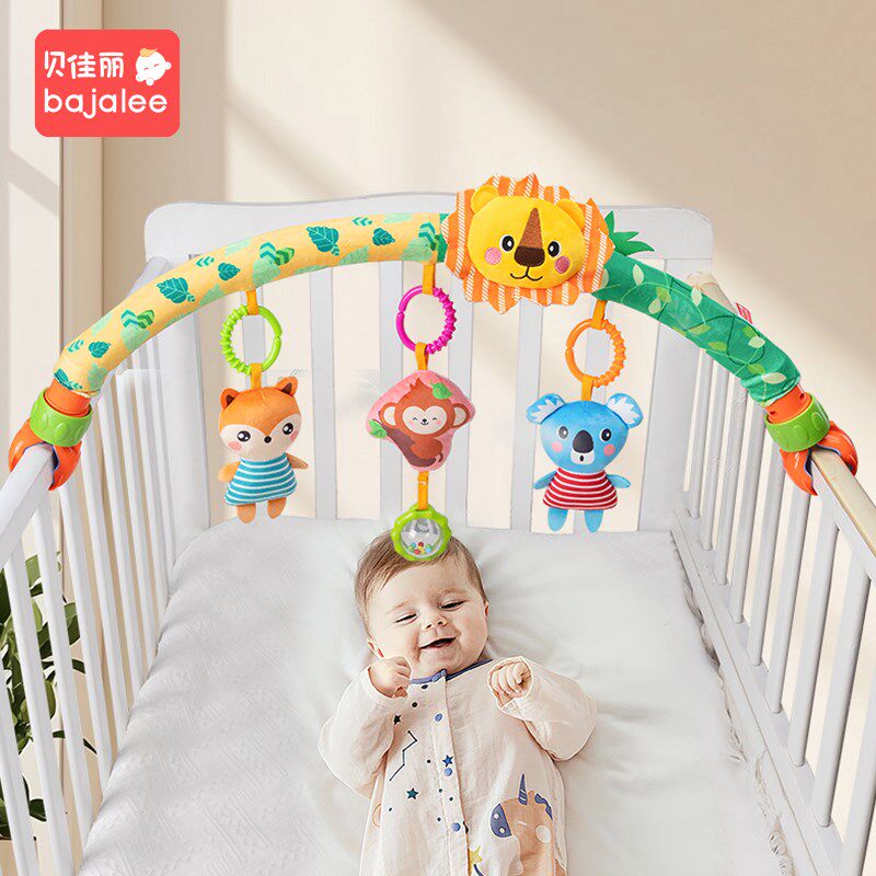 新生儿玩具车床夹悬挂式0一1岁车载安全座椅安抚宝U宝益智推车挂