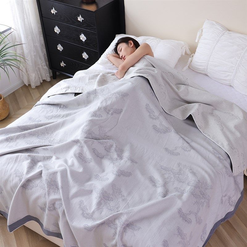 纱布床盖毯加厚毛巾被全棉裹边沙发午睡M毯柔软吸汗透气空调被,床上用品,休闲毯/毛毯/绒毯,淘宝优惠券,粉丝福利购,淘宝优惠卷