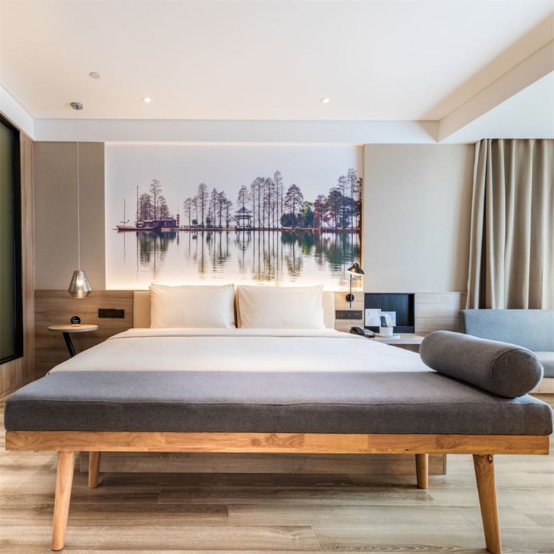 北欧华住亚朵客房餐厅吊灯玻璃灯罩简约客厅创意酒店床头壁灯灯具