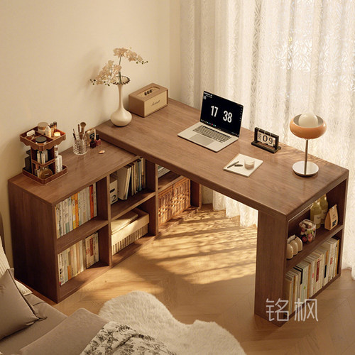 实木L型卧室实木转角拐角电脑桌
