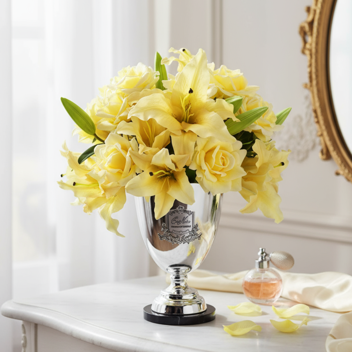 COTE NOIRE法国香氛花玫瑰百合花束高级感无火香薰摆件礼物扩香花