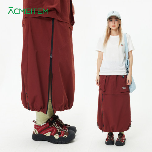 ACMEITEM爱棵米 26新品户外耐磨可拆卸半裙徒步登山运动短长裙女